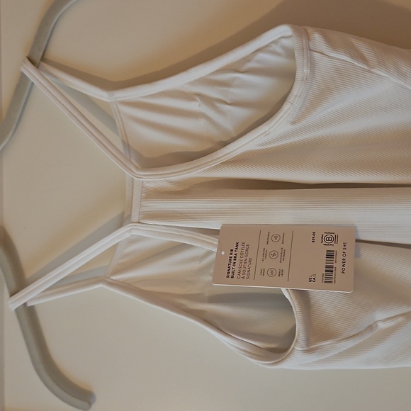 Athleta White Ribbed Tank Top - Picture 6 of 8